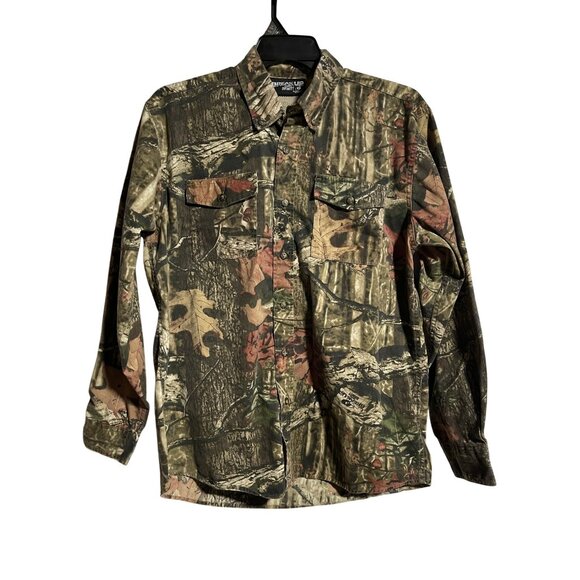Break-Up Infinity Mossy Oak Mens Camouflage Button Up Shirt M(38-40) Hunting - Picture 1 of 9